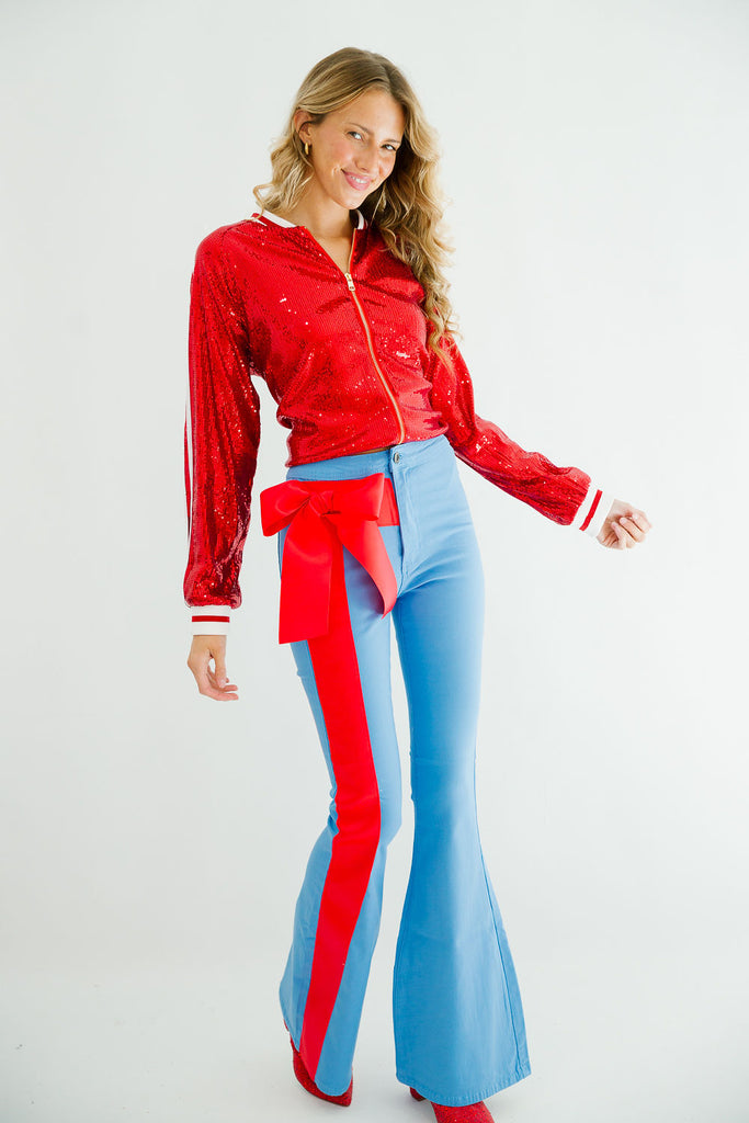 HOLIDAY SEASON BLUE FLARES FLARES Judith March   