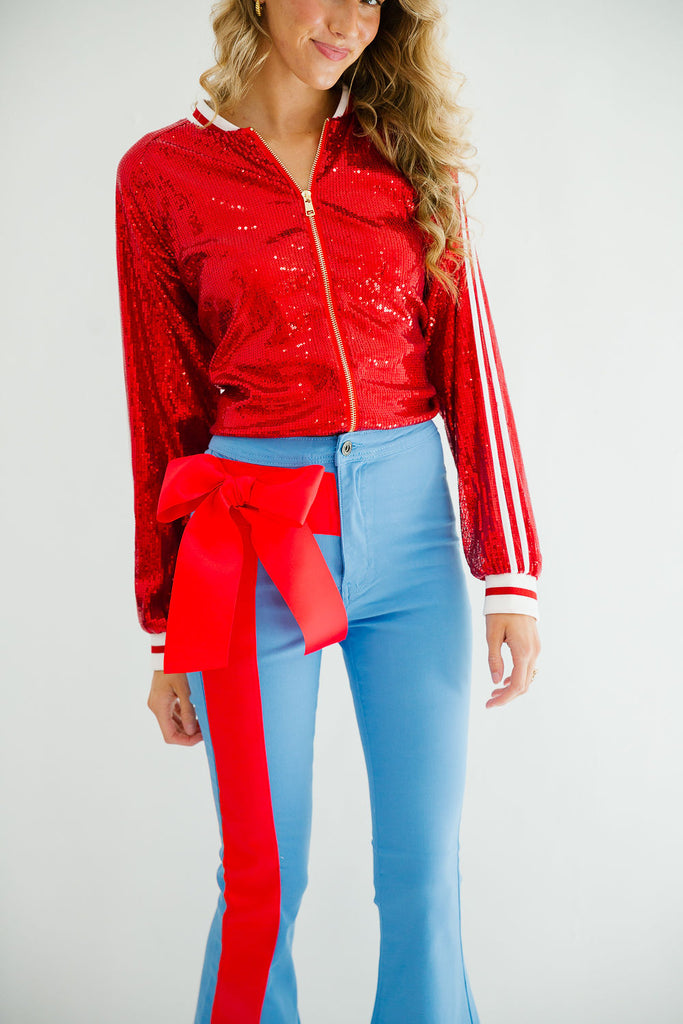 HOLIDAY SEASON BLUE FLARES FLARES Judith March   