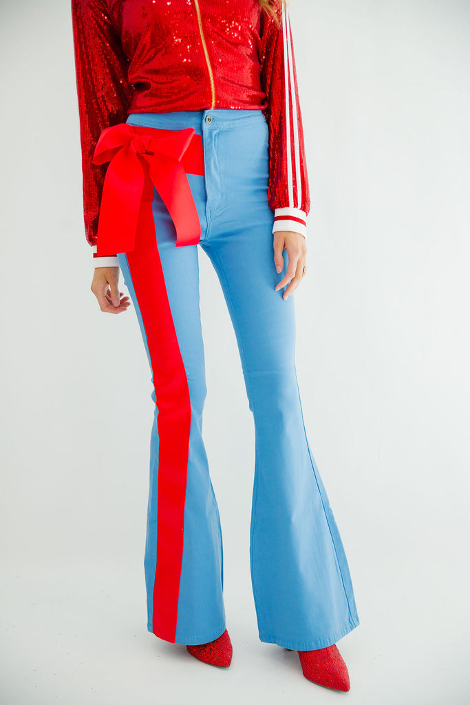 HOLIDAY SEASON BLUE FLARES FLARES Judith March   