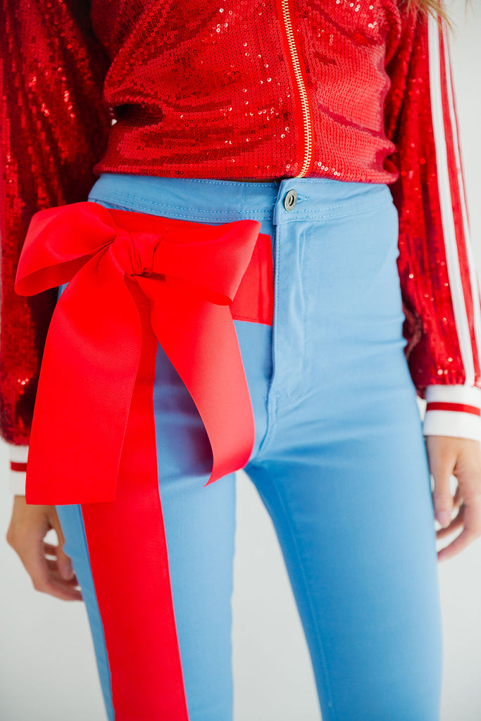 HOLIDAY SEASON BLUE FLARES FLARES Judith March   