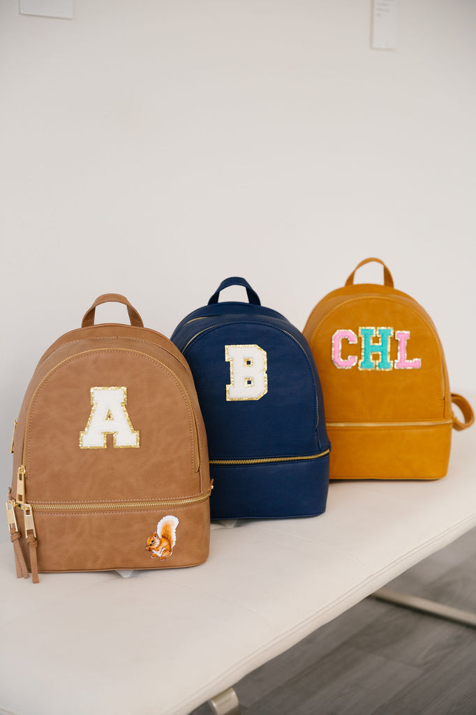 Personalized Leather Mini Backpack With Monogram Small 